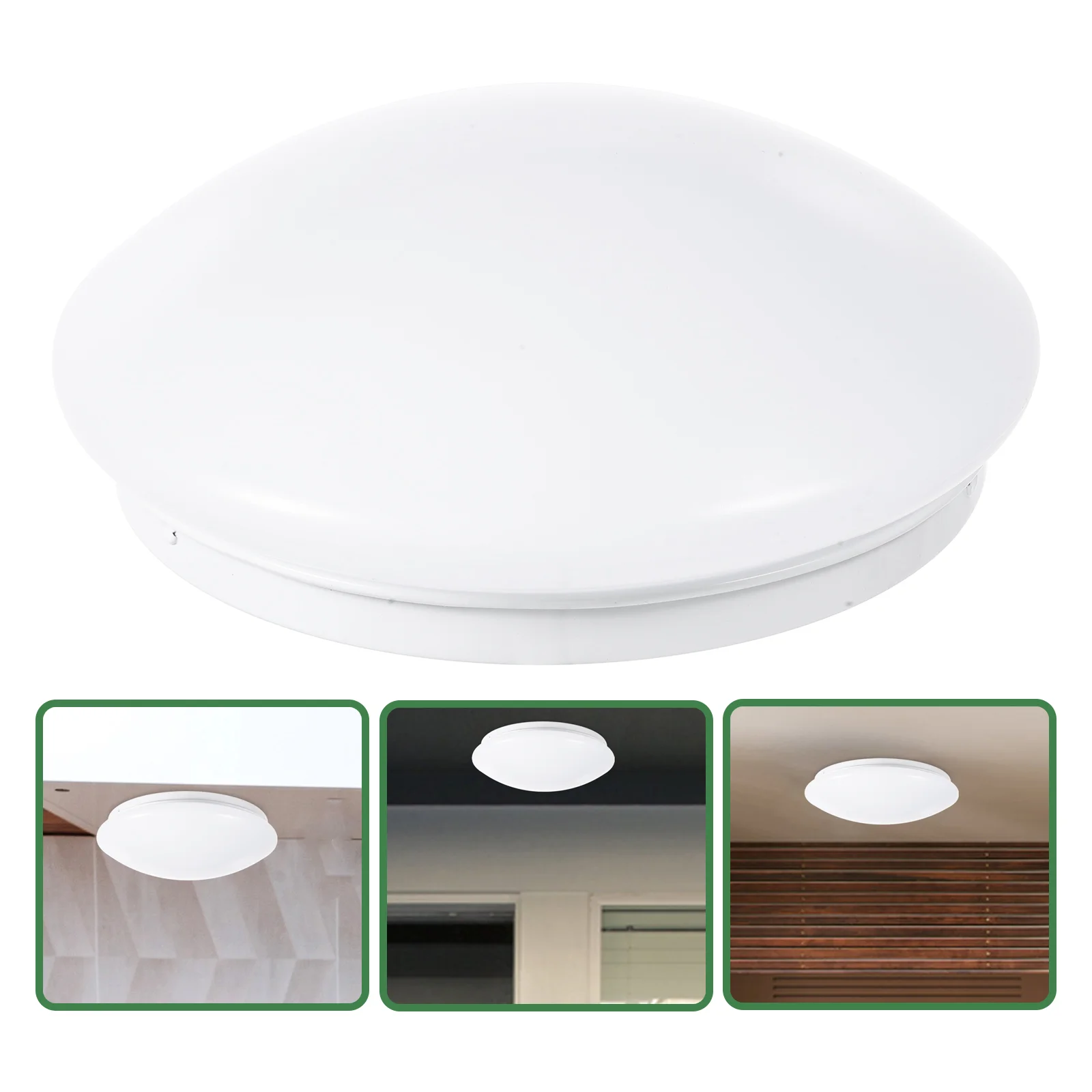 1 LED 190mmPC Round Lampshade for Bedroom Easy Install Space Saving Soft Light Diffuser Ceiling Cover Replacement