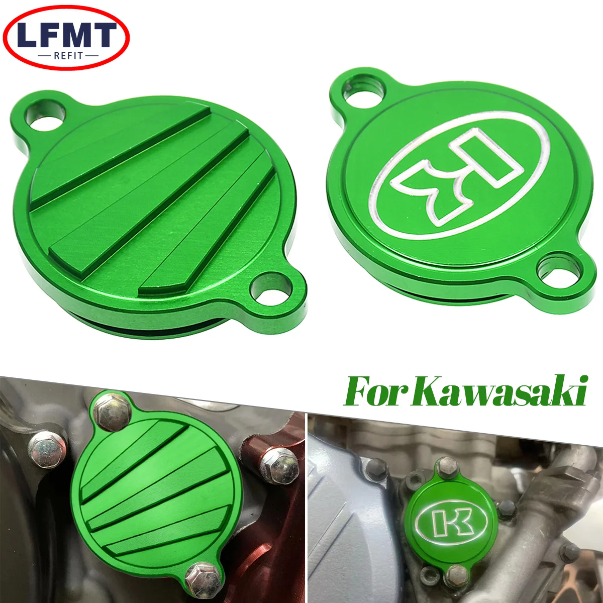 

KX250F KX450 Engine Oil Fuel Filter Cover For KAWASAKI KX 250 450 KX250F KX450F KX250X KX450X KX450SR Motorcycle CNC Accessories