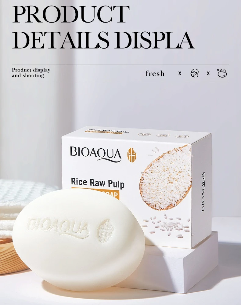 

Мыло BIOAOUA для рисового бульона, ручная работа с эфирным маслом для лица и тела, контроль жирности