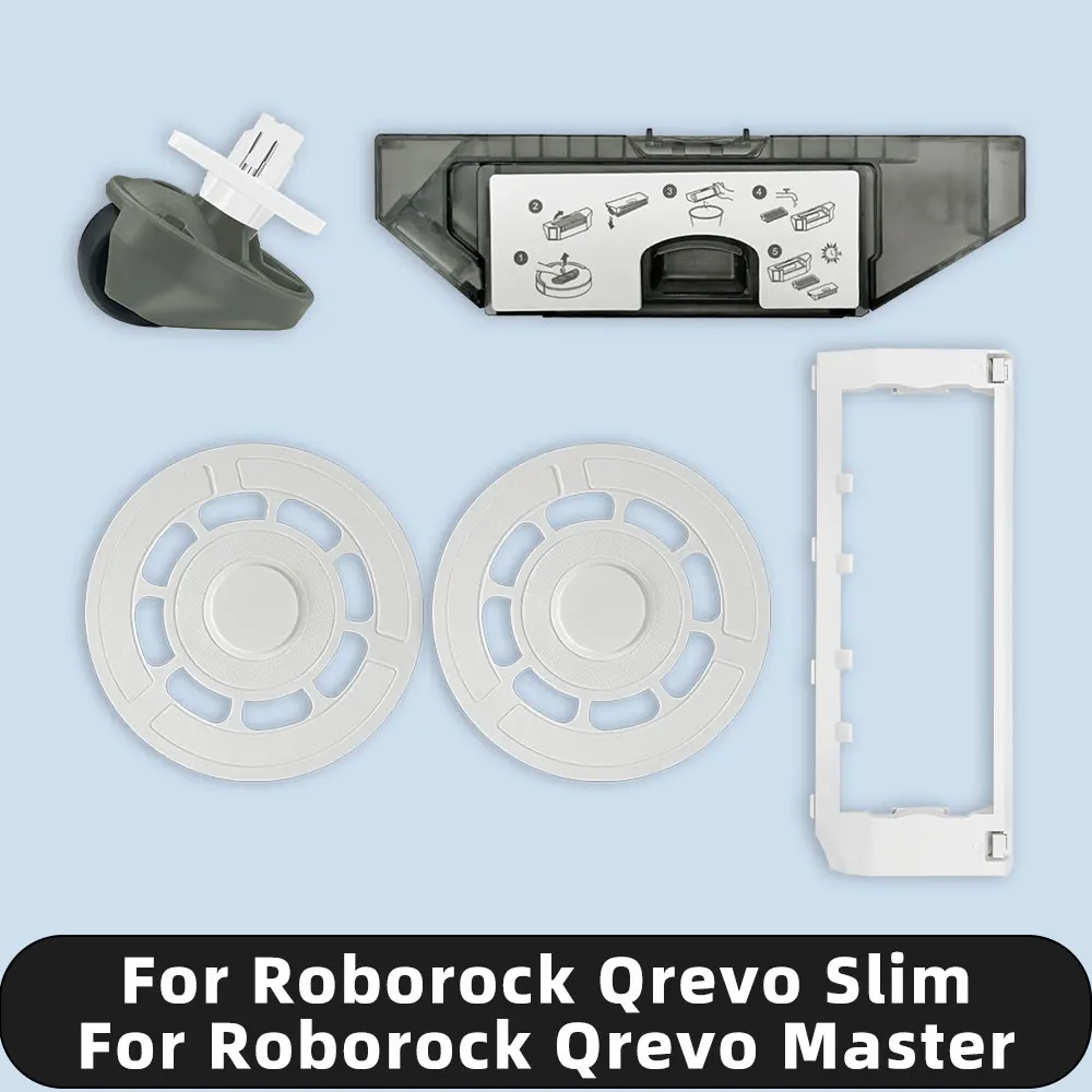 

Compatible For ( Roborock Qrevo Master / Qrevo Slim ) Spare Parts Brush Cover Dust Box Mop Holder Front Wheel Caster