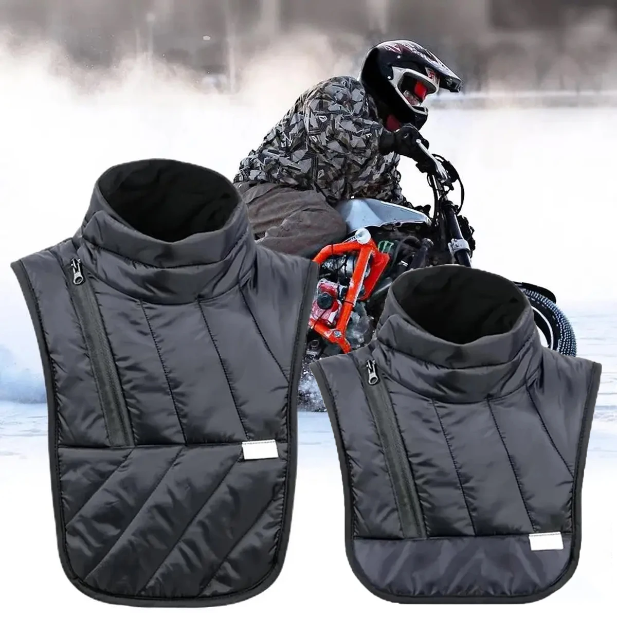 

Winter Warm Neck Scarf Motorcycle Riding Outdoor Skiing Plus Velvet Chest Neck Protector Warm Thermal Collar Equipment