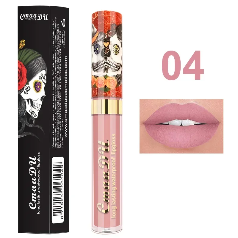 CmaaDu 6Color Fashion Legacy Makeup Liquid Lip Gloss Lipstick Matte Finish Long-Lasting Lady Lipgloss Lip Stick Colour Cosmetic