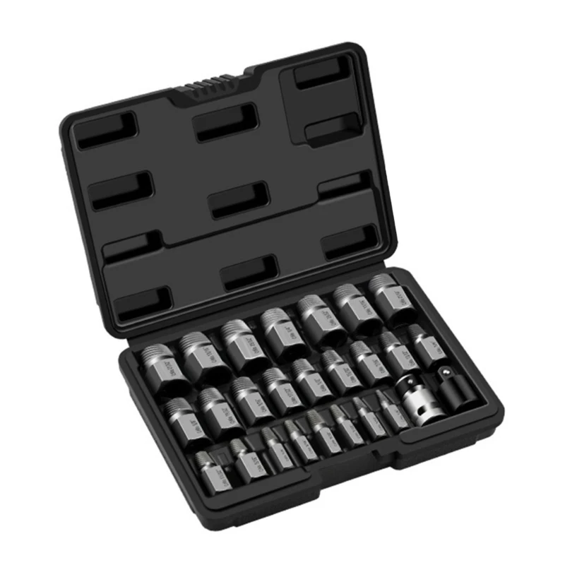 9/26Pcs Damaged Screw Extractors Set Stripped Screw Extractors Set for Broken Screw Extractors Removers Tool Extension