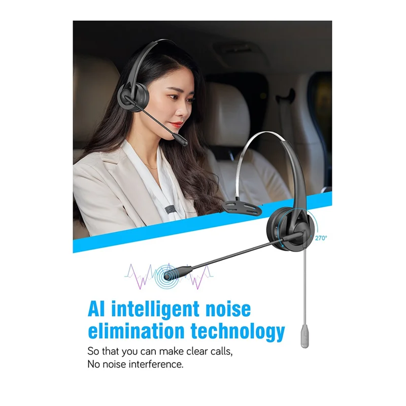 Cuffie auricolari eccellenti BT 5.4 Cuffie wireless per call center Cuffie con microfono con cancellazione del rumore
