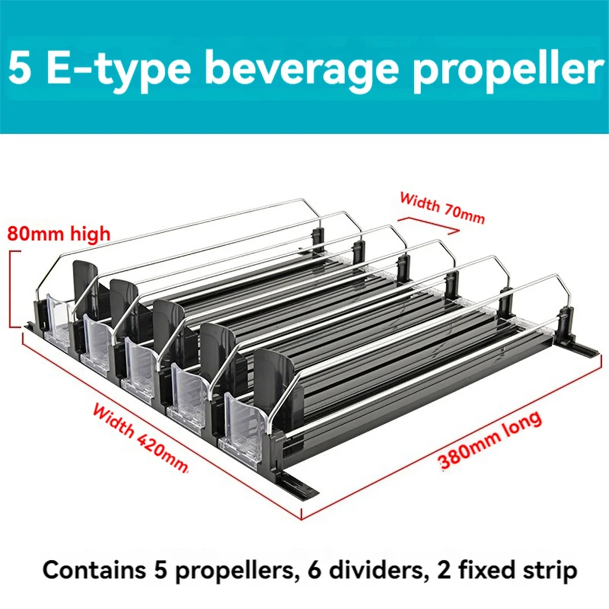 Drink Organizer for Fridge Soda Can Organizer Dispenser for Refrigerator with Automatic Pusher Glide Drink Dispenser,B