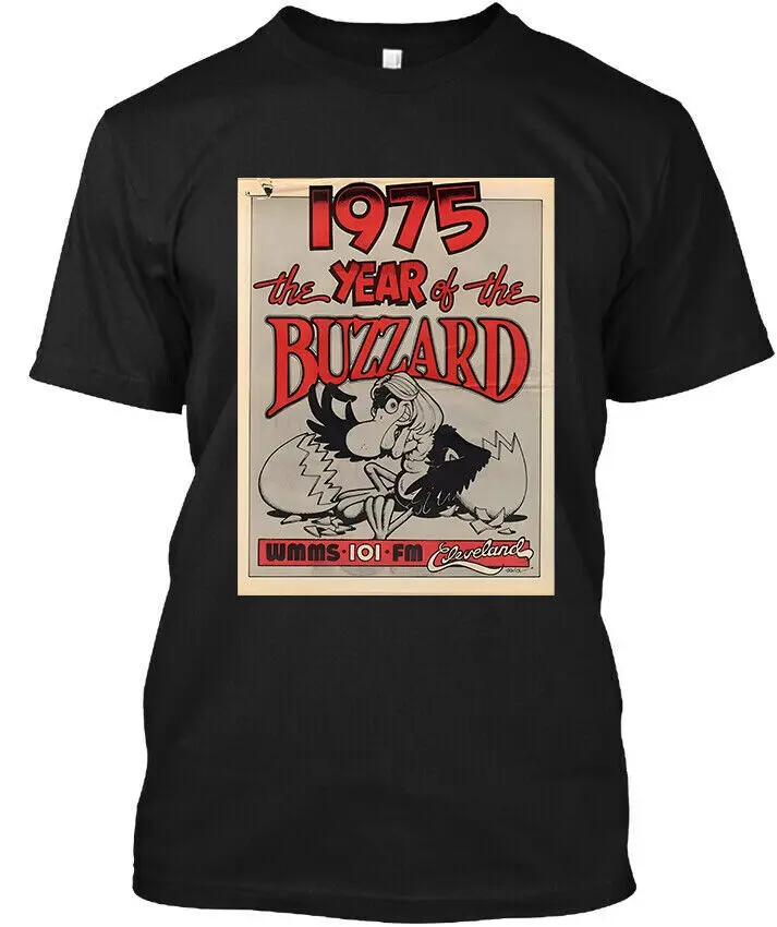 NWT WMMS 1975 Year of the Buzzard American Radio Station T Shirt Size S 4XL