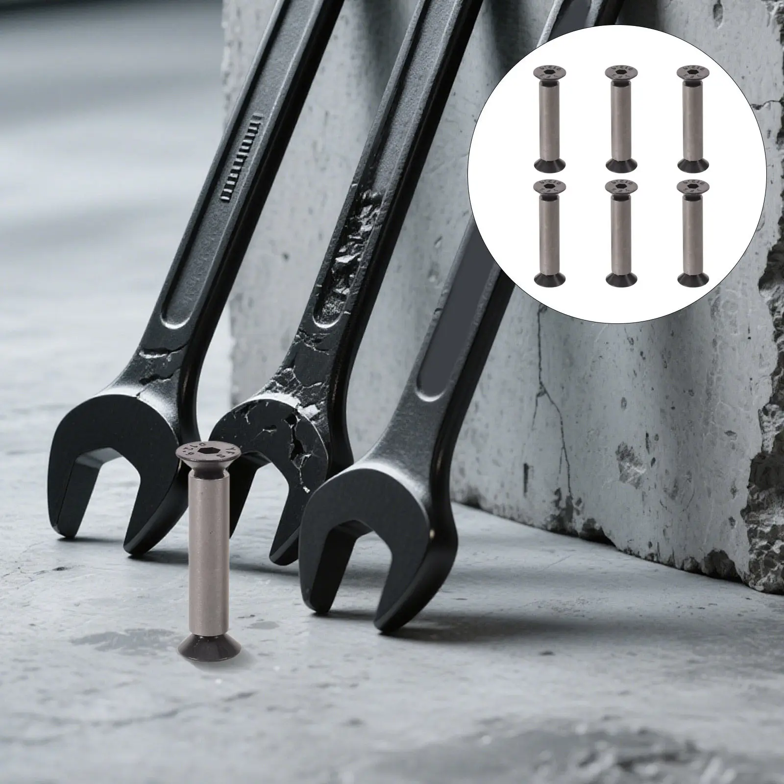 6pcs Knife Handle Rivets M4 Hex Flat Head Screws For Cutter Repair Stainless Steel Fixing Rivet Nuts Kitchen Cutlery Accessories