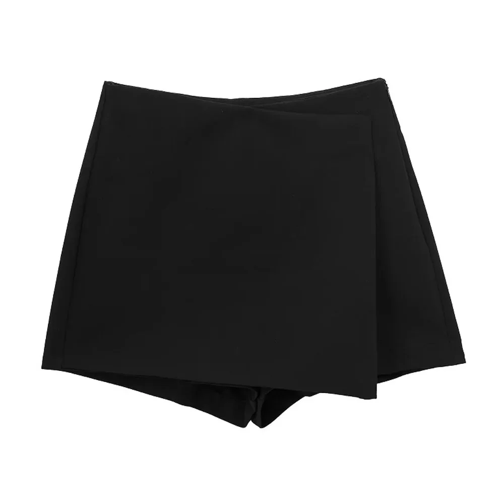 Nuevas mujeres de cintura alta corta mujer moda Culottes pantalones cortos asimétricos falda 2025 falda de verano pantalones cortos y2k Mini pantalones cortos