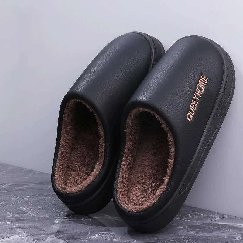 

2025 New Winter Slippers for Men & Women: Plush Warm Fleece Lining, Anti-Slip Thick Sole, Indoor Home Comfort