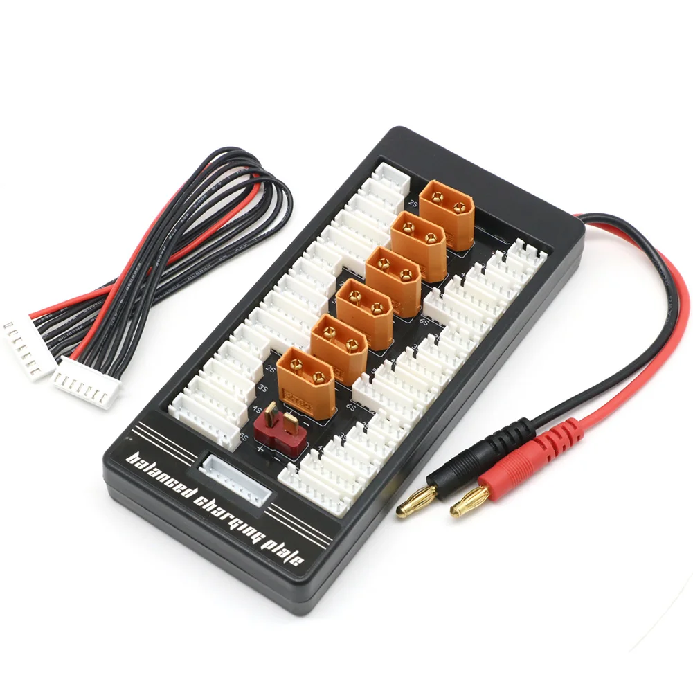 New 2S-6S Lipo Parallel Balanced Charging Board XT60/T Plug B6AC A6 720i Parallel Charging Plate Board For RC Battery Charger