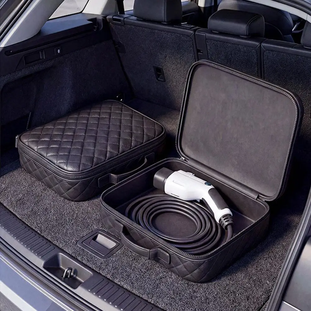 Electric Car Charger Plugs Storage Carry Bag Round/Square  Car Charging Cable Sockets Waterproof Fire Retardant Equipment Bag