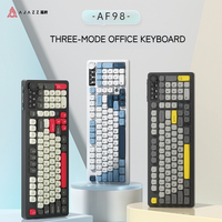 New Ajazz Af98 Wireless Bluetooth Three Mode Mechanical Keyboard Special For E-Sports Game Mechanical Hand Type Office Keyboards