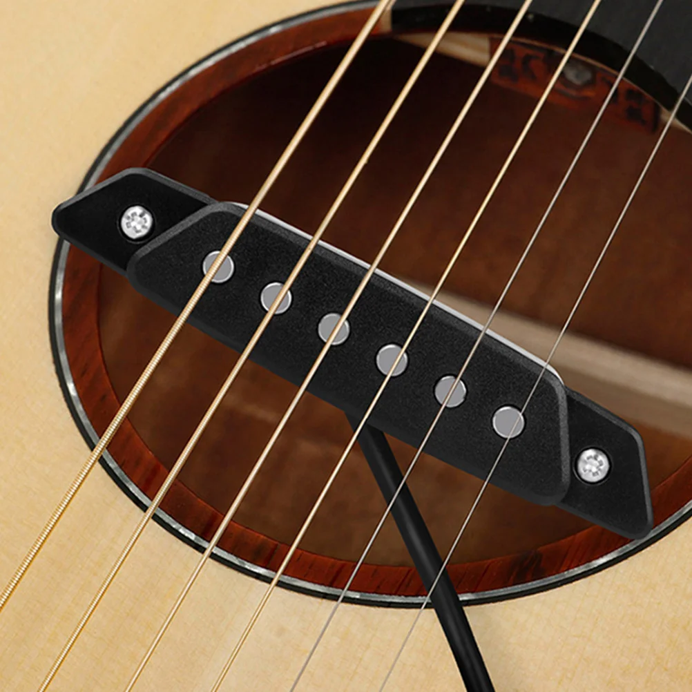 

Acoustic Durable Practical Accessory Easy Install No Hole Folk Practical Pickup For Guitar Guitar Bass Ukulele Banjo