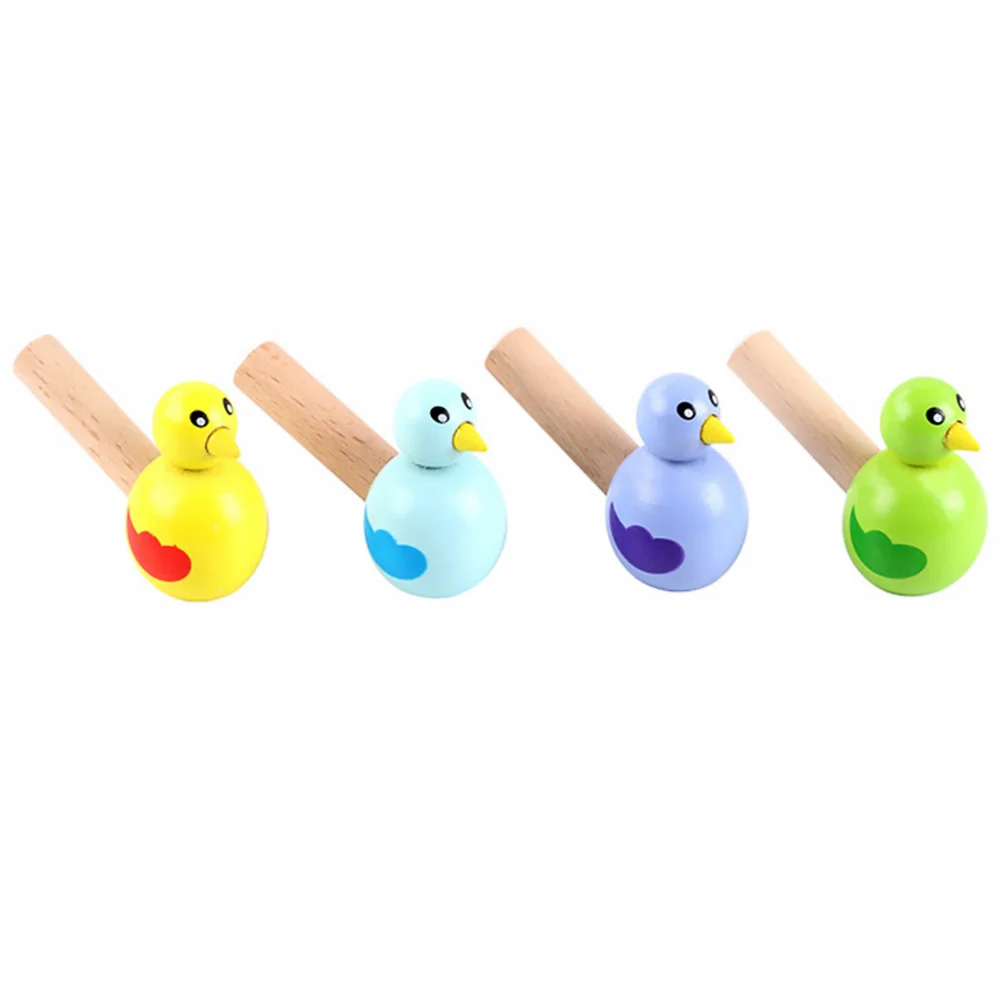 

4 Pcs Bird Whistle Creative Kids Toy Plaything Animal Wooden Children Noisemaker Baby Educational Toys Mini Animals