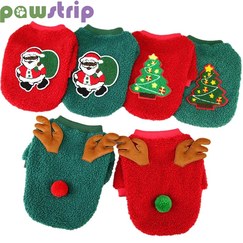 

Christmas Dog Clothes Winter Warm Dog Sweater for Small Dogs Cats Santa Claus Tree Puppy Coat Chihuahua Yorkshire Xmas Clothing