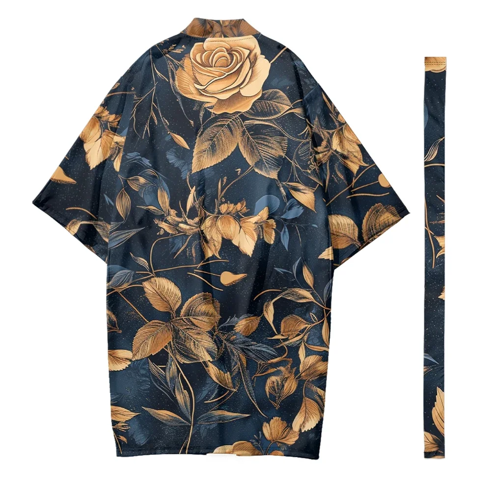 

Autumn Samurai Kimono Cosplay Stylish Haori Retro Flora Kimono Men Cardigan Japanese Fashion Yukata Elegant Casual Robe