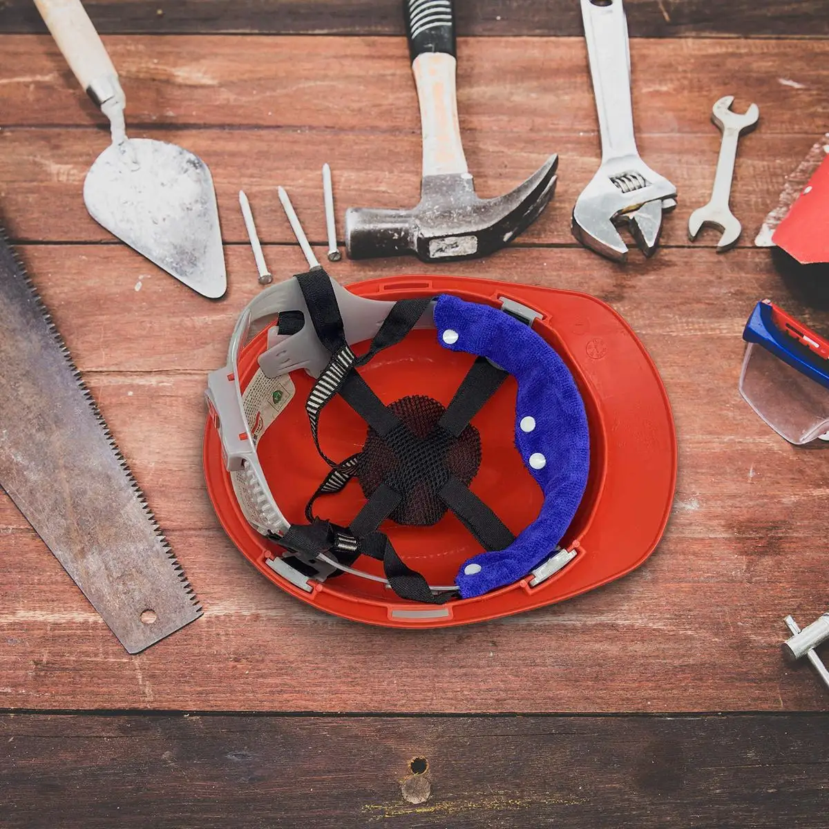 6pcs Safety Sweatbands Soft Reusable Absorbent Keep Head Dry Hard Hats Accessory Cooling Mesh Labor Protection