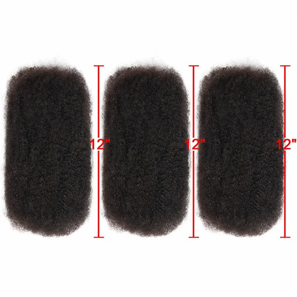 Remy Hair Afro kinky Bulk Human Hair For Braiding 1 Bundle 30g/pc Natural Color Braids Hair No Weft Dreadlocks Crochet Bulks 3PC