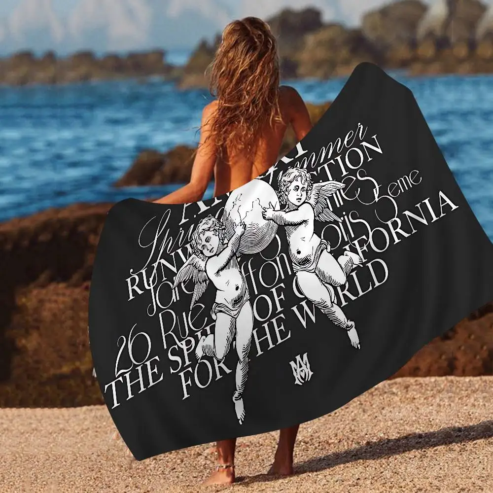 Luxury Design A-Amiries Bath Towel Microfiber Soft Water Absorbing Breathable For Girl Kids Decorative Cartoon Beach Towel