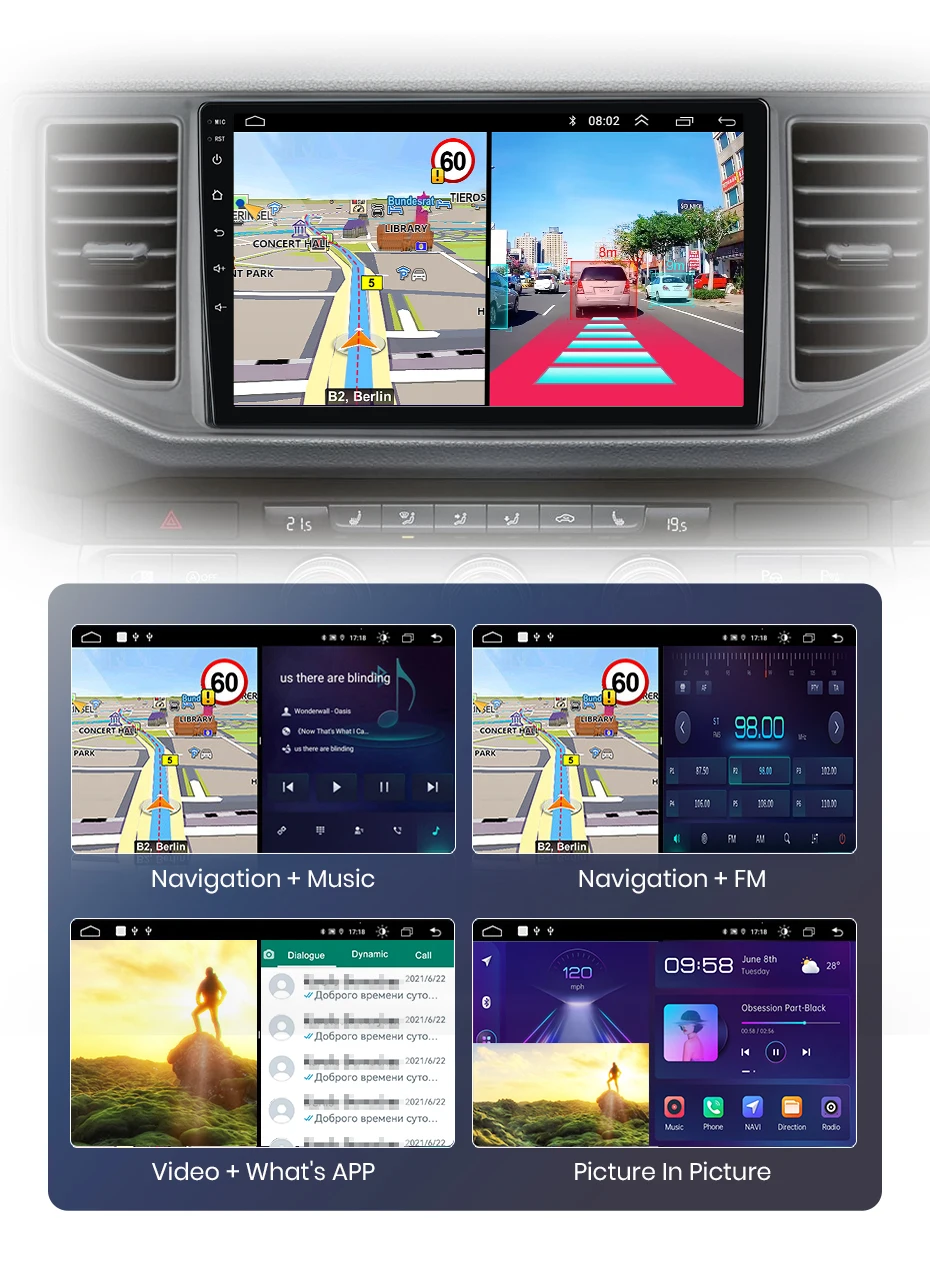 Junsun Autoradio für VW Volkswagen Crafter 2017 2018 2019 2020 2021 CarPlay Android Auto FM RDS DSP BT GPS Navi SWC HD IPS Touchscreen Plug & Play Multimedia-Player Freisprecheinrichtung Original-Autostil-Haupteinheit – Detail 19