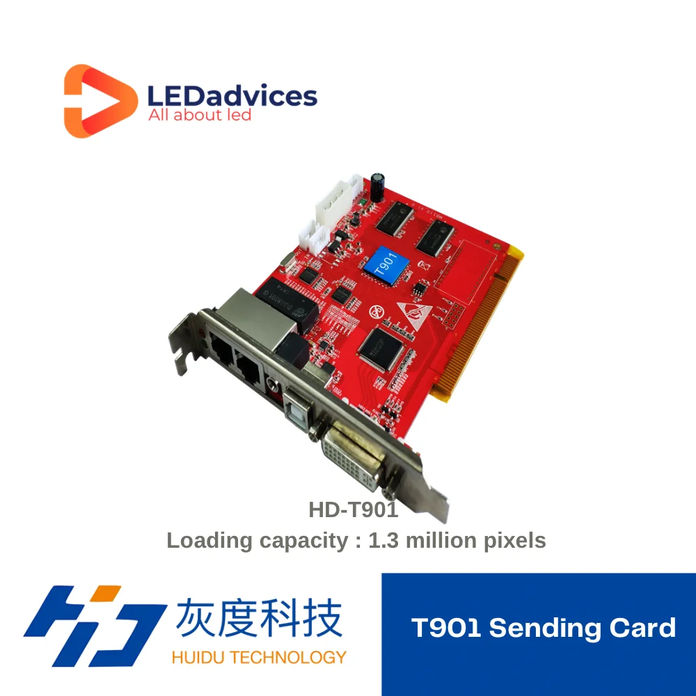 HUIDU T901 HD-T901 T901B Full Color Synchronous Controller Sending Card For Outdoor Indoor LED Display Single Color