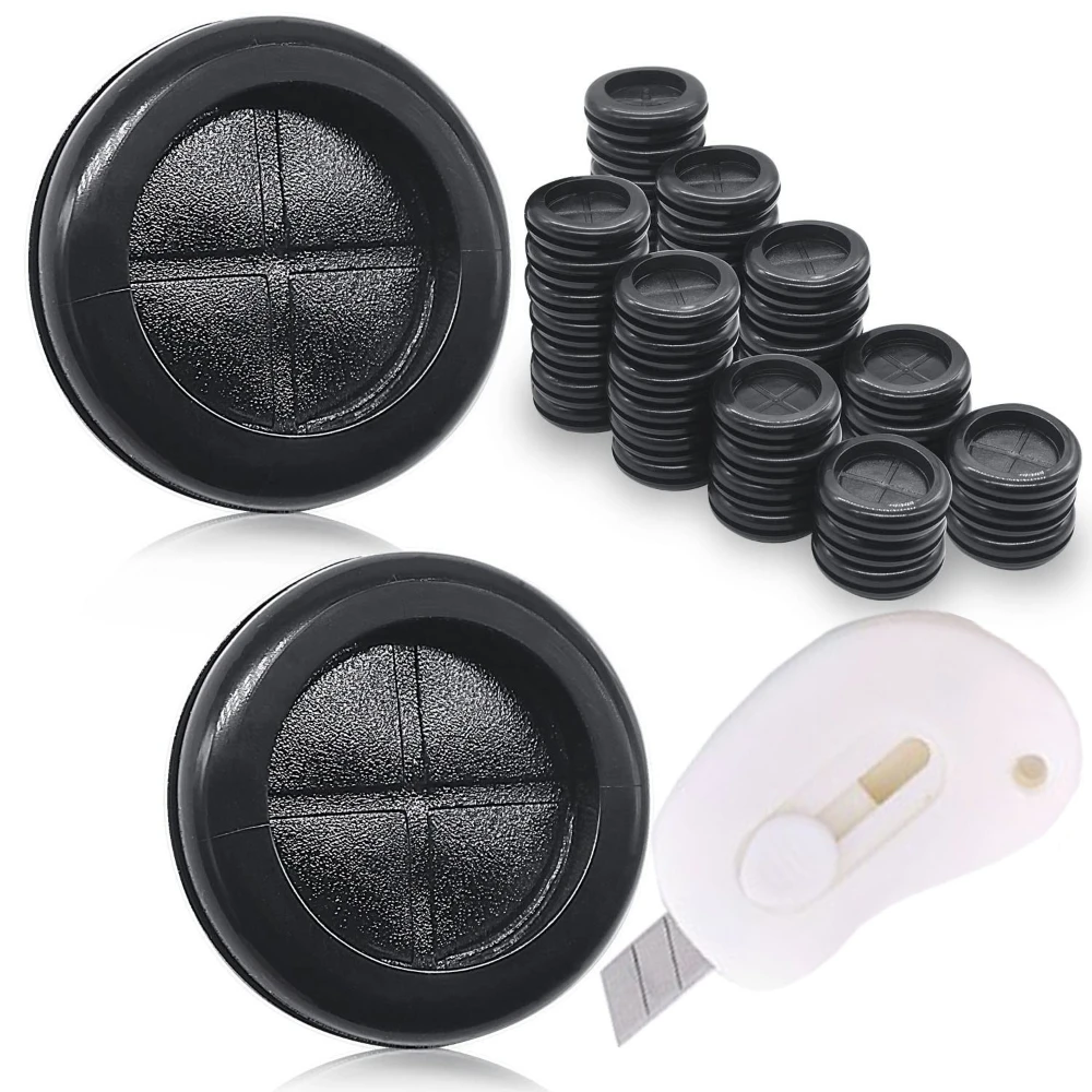 

30pcs/bag Black Eco-friendly Double-sided Gaskets Protective Coil Tower-shaped Rubber Protective Coil Gaskets 1pc Utility Knife