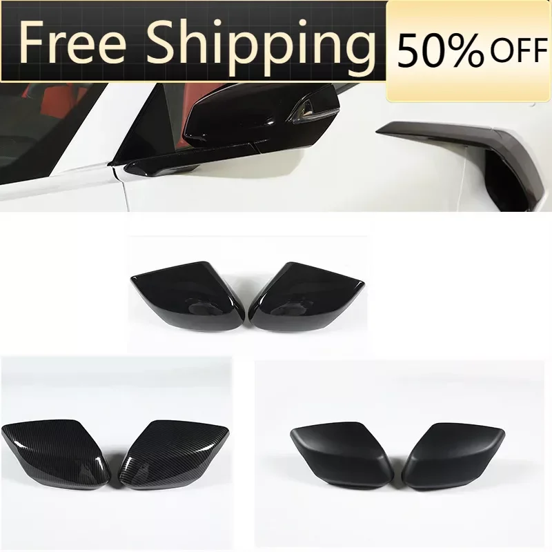 

Car Rear View Door Wing Mirror Side for Chevrolet Corvette C8 Stingray Z51 Z06 2020-2023 Mirror Cover Caps Shell Case ABS