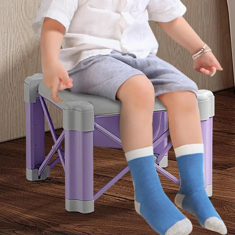 Orinal de viaje para niños pequeños, asiento de orinal, inodoro de entrenamiento con bolsas de almacenamiento, orinal de entrenamiento, apto para viajes, antideslizante, estable