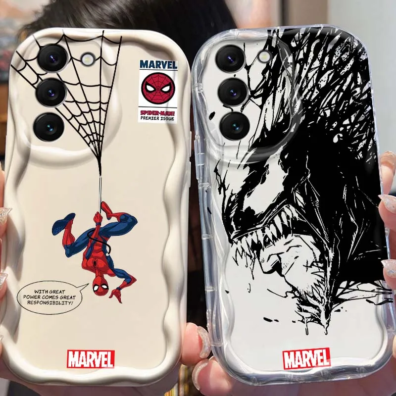 

Marvel Spider Man Venom Cool Phone Case For Samsung Galaxy S25 S24 S23 S22 S21 S20 A16 A55 A05 A07 Ultra Plus FE 5G Wave Oil