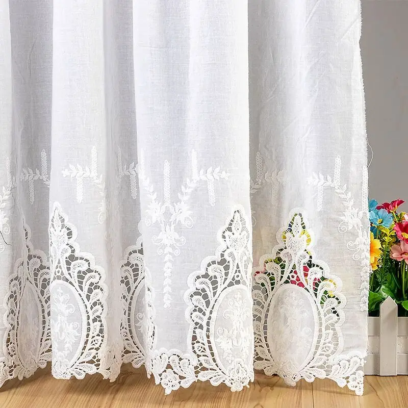 Luxury White Water Soluble Lace Fabric Cotton Embroidered Ribbon Trim Edge For DIY Crafts Dresses Curtains Sewing Accessories