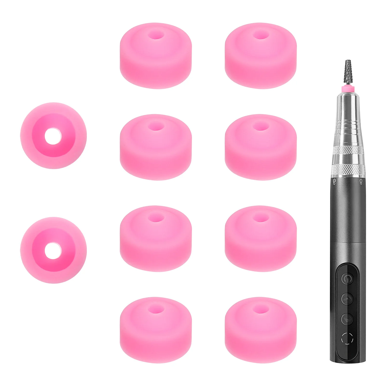 10Pcs Nail Art Tools Dust Covers Protective Caps Dustproof Nail Polishing Machine Heads Manicure Tool Protective Caps