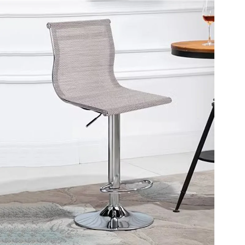 Bar Chair Creative Bar Chair Vine Weaving Household Rotary Lift Chair Backrest Mesh Chair Cashier Front Desk Chair High Bench