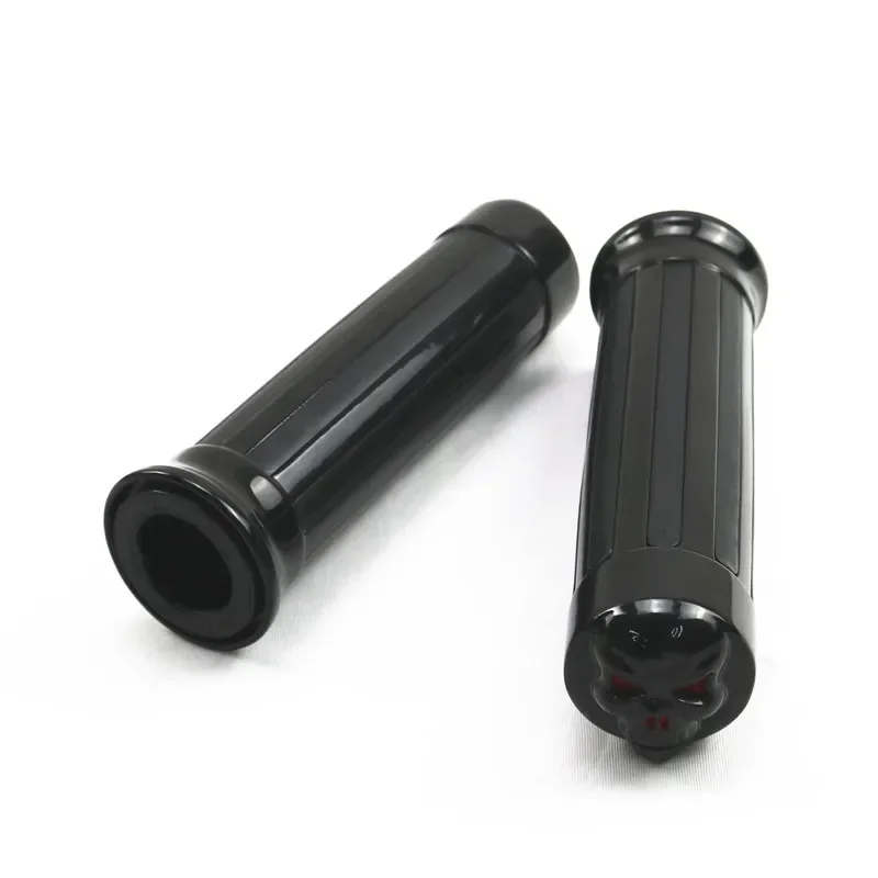 

Black 1" Skull HAND GRIP For Harley Honda Kawasaki Suzuki Yamaha Thriumph Cruiser