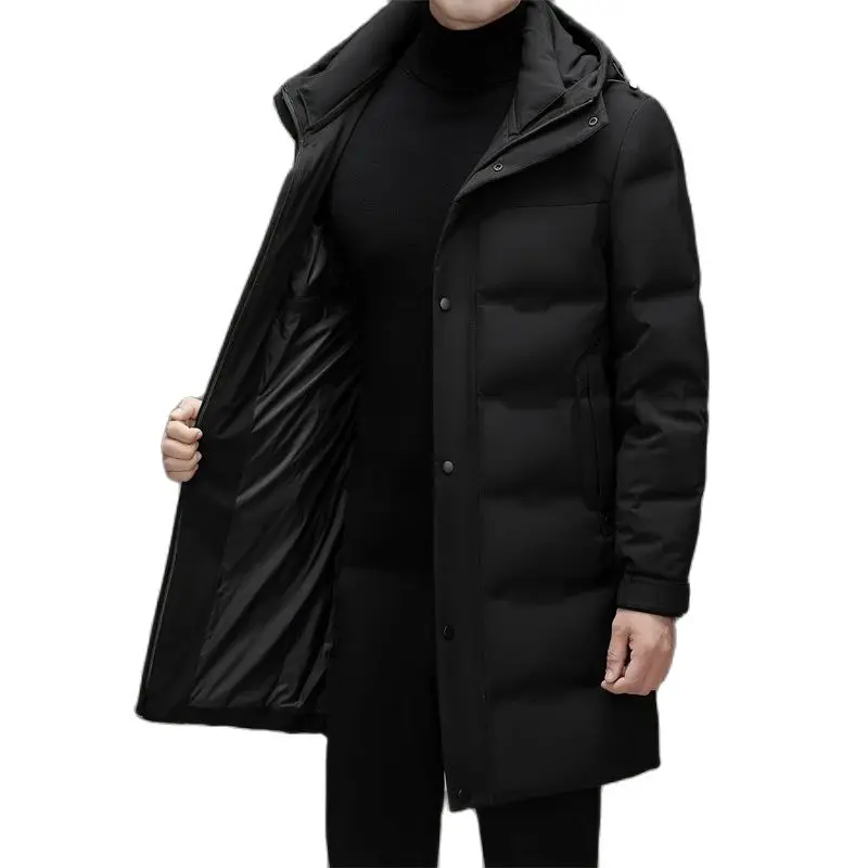 BATMO 2023 new arrival winter top quality 90% white duck down hooded Long jackets men,Thick warm coat men overcoat 623026