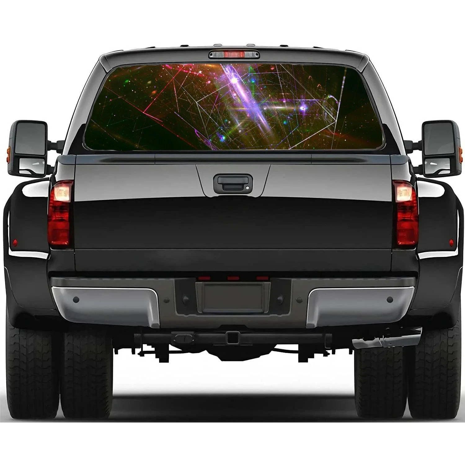 

Polygonal geometry Car Window Decal Sticker Graphic Decorative Truck Sticker Perforated Vinyl Universal Wrap Car Sticker