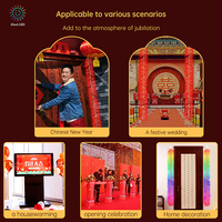 Smart LED RGB Ceiling Chandelier Waterproof Home Decoration String Lights DIY Picture Display Music Rhythm Bluetooth APP Control