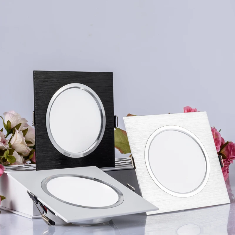 Imagem -02 - Diodo Emissor de Luz Downlight Pode Ser Escurecido 5w 12 18 Dc12v 24v Conduziu a Luz do Ponto de Teto Quadrado 220v Recessed Painel da Lâmpada Luz para Iluminação Doméstica