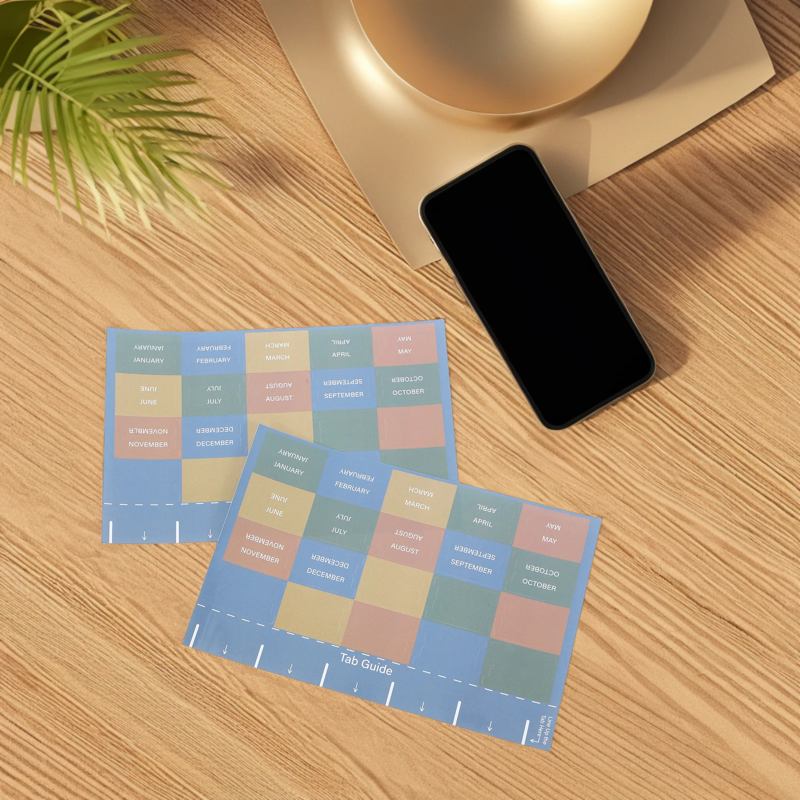 

2 Sheets Monthly Planner Tabs Self Adhesive Index Stickers for Office School Organizing Journals Monthly Planning