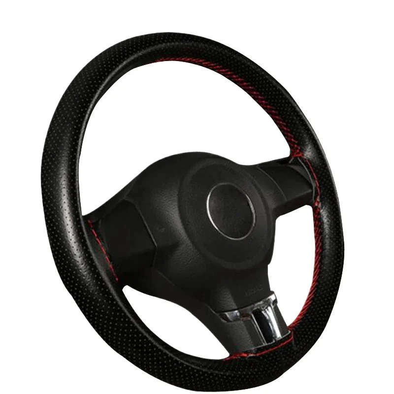 

Чехлы на руль автомобиля из натуральной кожи 37-38 см с иглой и нитью, универсальные, плетеные, для самостоятельной установки, для стайлинга автомобиля