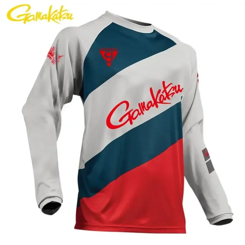 2025 المضادة للعرق الصيد تي شيرت في الهواء الطلق الصيد ملابس رياضية الدراجات الملابس الشمس حماية تنفس الصيد التي شيرت