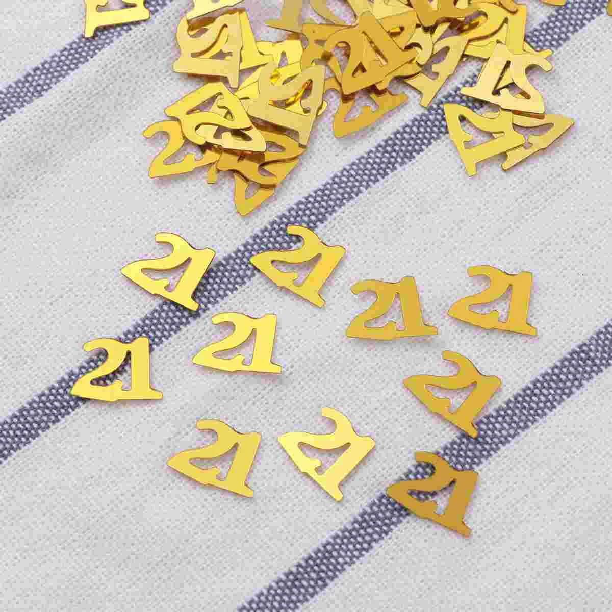 1200 Pcs Decor Number Confetti Dining Table Anniversary Decoration Party Golden