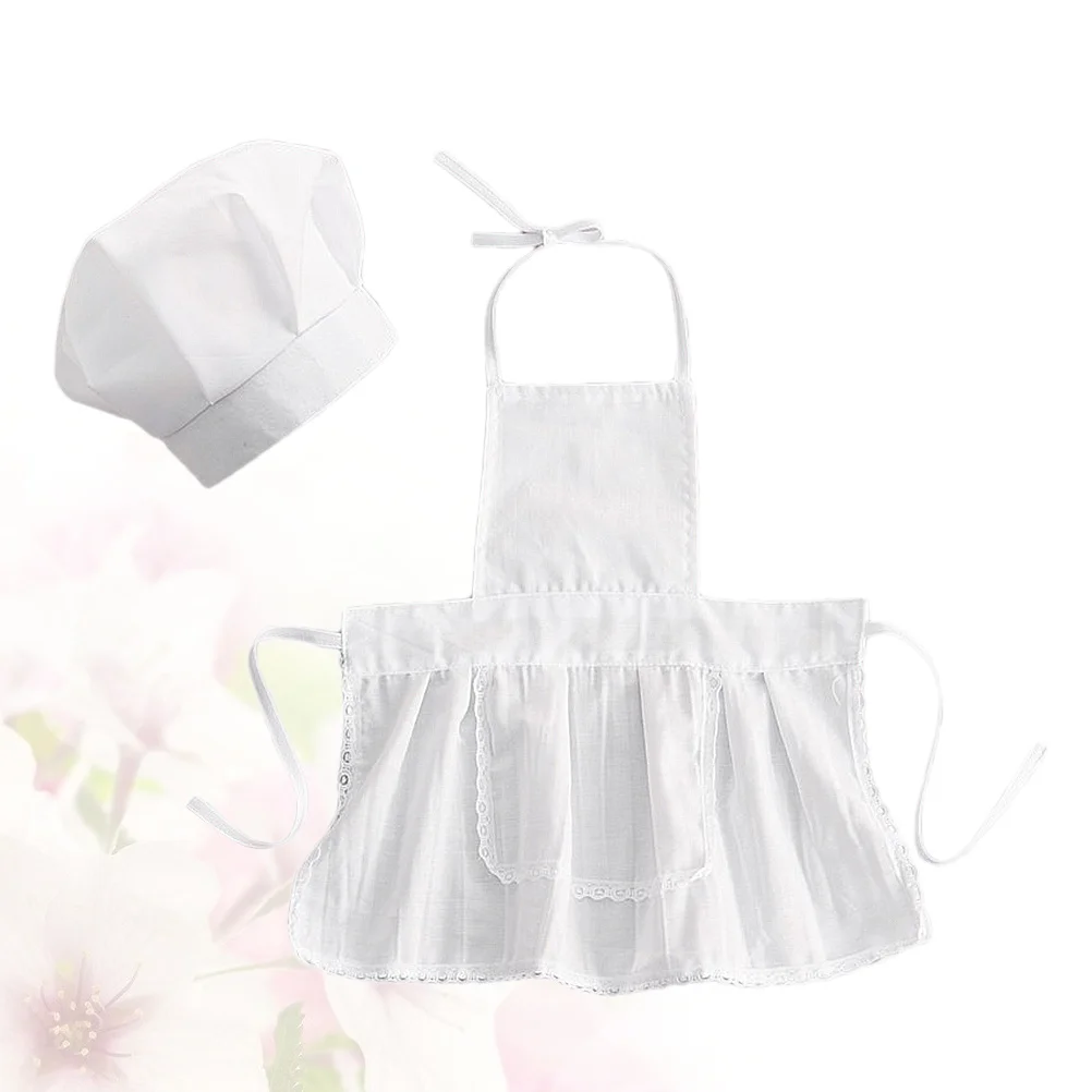 

Photography Props Chef Hat White Size S Photo Props Adorable Apron Chef Outfit Clothes