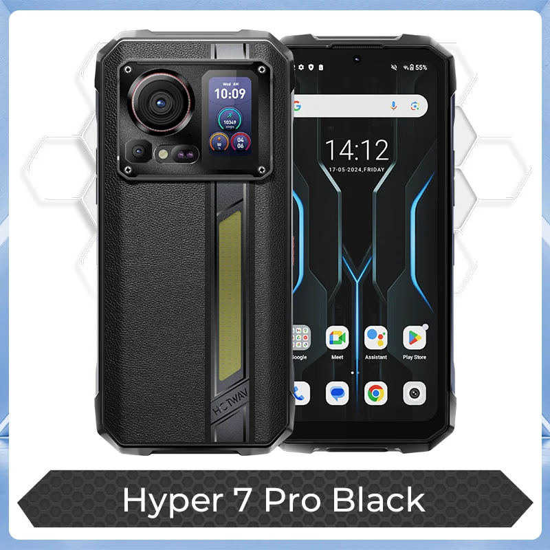 HOTWAV Hyper 7 Pro 5G robuuste telefoon 200MP 6,6'' FHD+ 120Hz mobiele telefoon 16GB 256GB 10800mAh 33W smartphone Android 14 mobiel