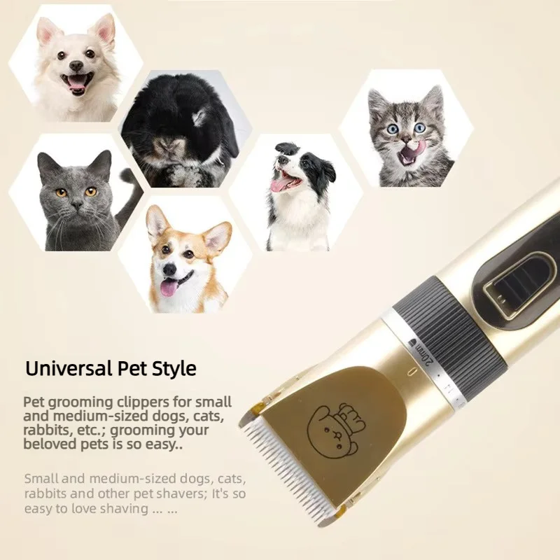 Cordless Dog Clippers Low Noise Grooming - Перезаряжаемые электрические машинки для стрижки животных,