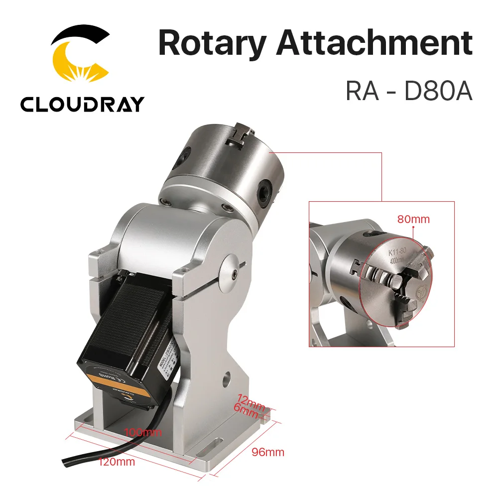 Cloudray D80 A Type Rotary Attachment for Fiber Laser Marking Machine