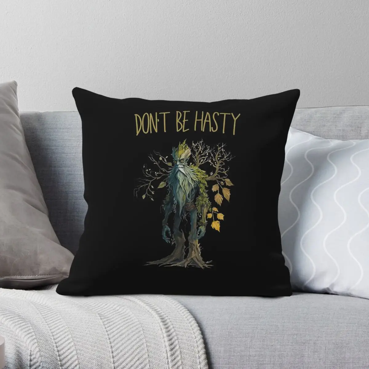 

Ent Dont Be Hasty Fantasy Square Pillowcase Polyester Linen Velvet Creative Decorative Throw Pillow Case Bed Cushion Cover 45x45