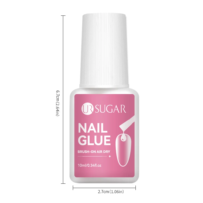 UR SUGAR 10ML Nail Glue No Need Lamp False Nail Tips Gel Cured Clear Color Nails Tools Super Strong Acrylic Tips Rhinestone Bond view 6