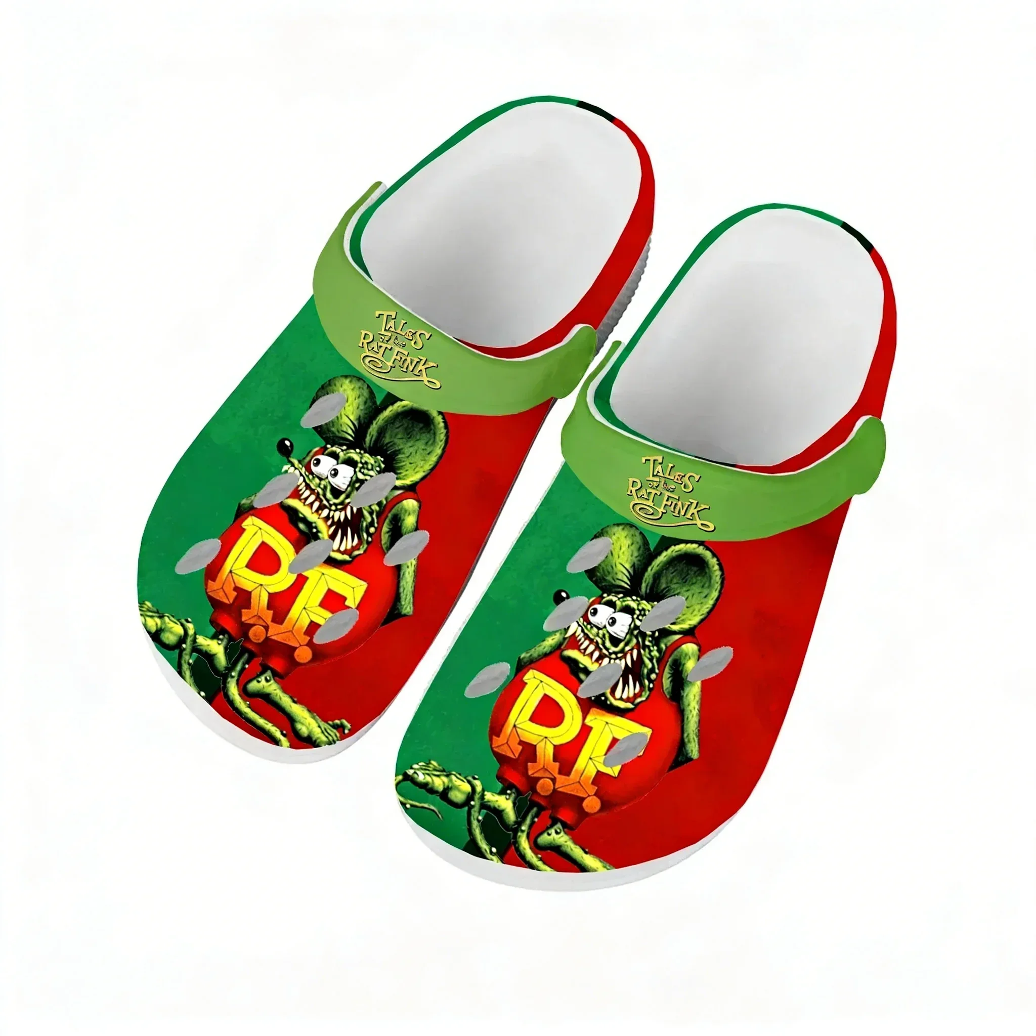 

Водные сандалии Tales Of The Rat Fink для мужчин и женщин, удобные сабо для дома и сада, индивидуальные пляжные дышащие тапочки с отверстиями