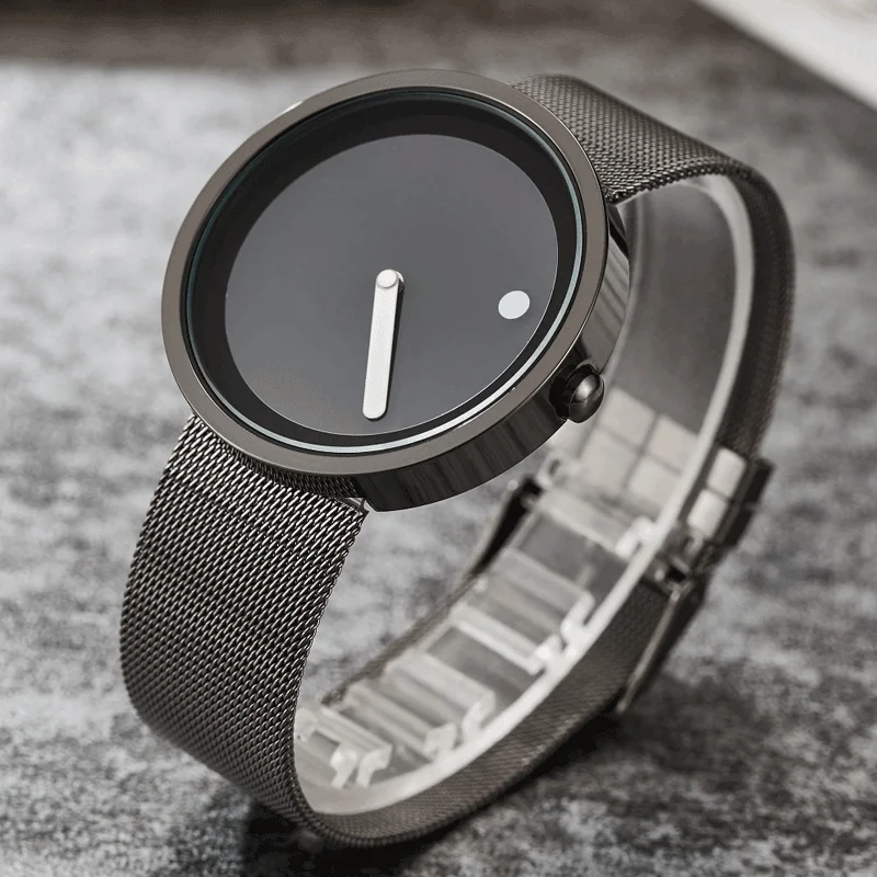 UTHAI CQ191 Simple Style Round Quartz Watch Creative Men's Watch Fashion Casual Leather Women's Watch Gift watchs