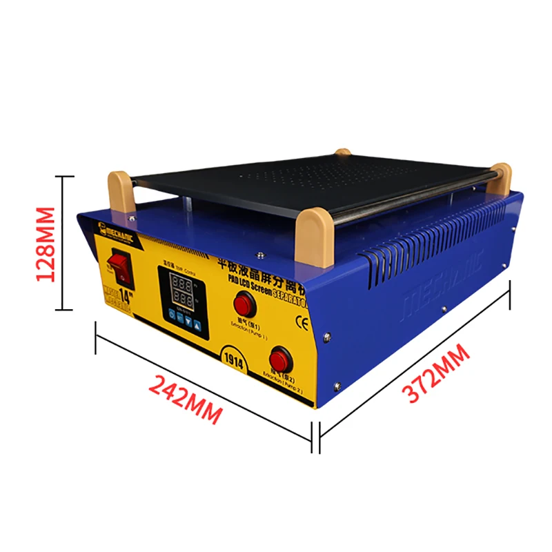 MECHANIC 1914 14 Inches Screen Separator Build-in Vacuum Pump LCD Separator Screen Repair for Pad Tablet Mobile Phone Separation